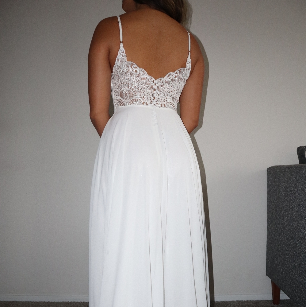 Fashion Nova White Maxi Dress